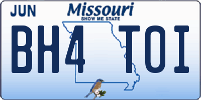 MO license plate BH4T0I