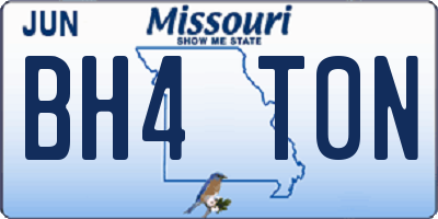 MO license plate BH4T0N
