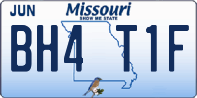 MO license plate BH4T1F