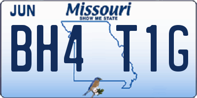 MO license plate BH4T1G