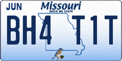 MO license plate BH4T1T