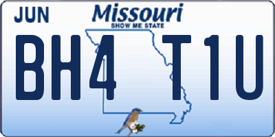 MO license plate BH4T1U