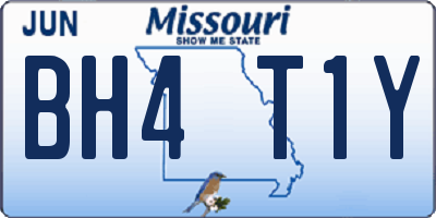 MO license plate BH4T1Y