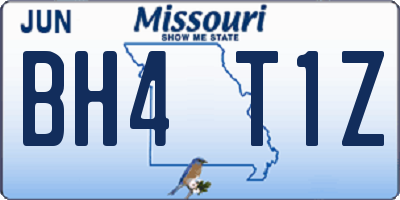 MO license plate BH4T1Z