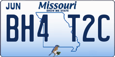 MO license plate BH4T2C