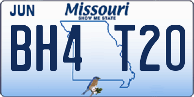 MO license plate BH4T2O