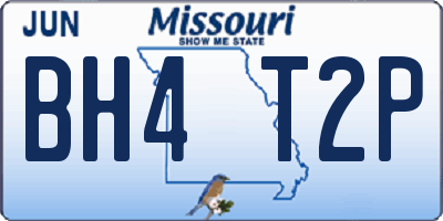 MO license plate BH4T2P