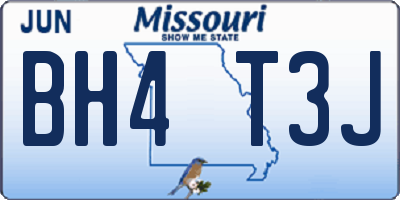 MO license plate BH4T3J