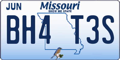 MO license plate BH4T3S