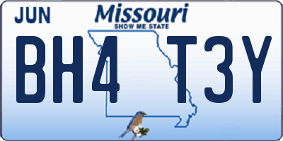 MO license plate BH4T3Y