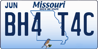 MO license plate BH4T4C