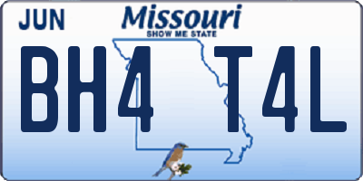 MO license plate BH4T4L