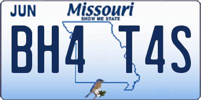 MO license plate BH4T4S