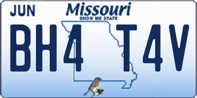 MO license plate BH4T4V