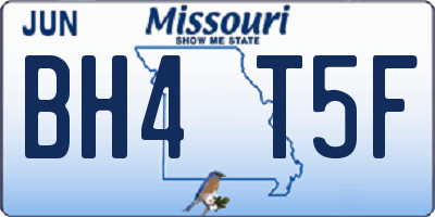 MO license plate BH4T5F