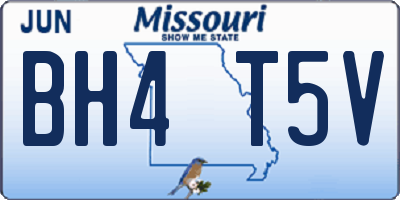 MO license plate BH4T5V
