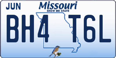 MO license plate BH4T6L