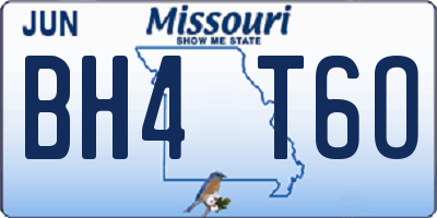 MO license plate BH4T6O