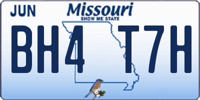 MO license plate BH4T7H