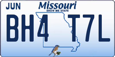 MO license plate BH4T7L