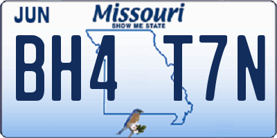 MO license plate BH4T7N
