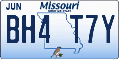 MO license plate BH4T7Y