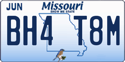 MO license plate BH4T8M