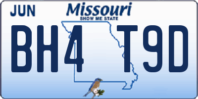 MO license plate BH4T9D
