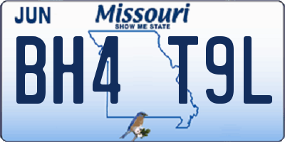 MO license plate BH4T9L