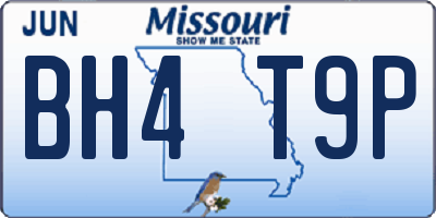 MO license plate BH4T9P
