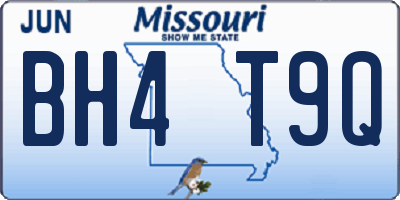 MO license plate BH4T9Q