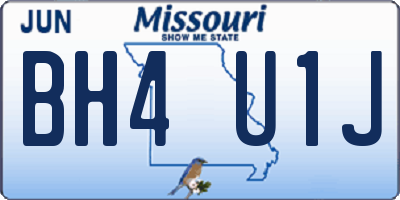 MO license plate BH4U1J
