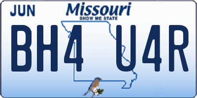 MO license plate BH4U4R