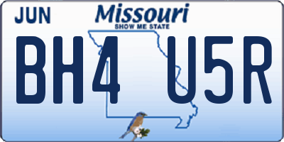 MO license plate BH4U5R
