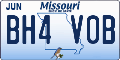 MO license plate BH4V0B