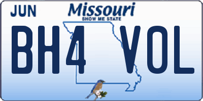 MO license plate BH4V0L