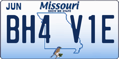 MO license plate BH4V1E
