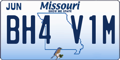 MO license plate BH4V1M