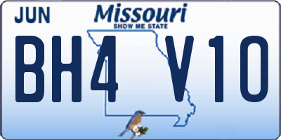 MO license plate BH4V1O