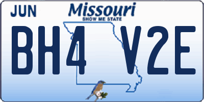 MO license plate BH4V2E