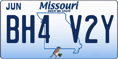 MO license plate BH4V2Y