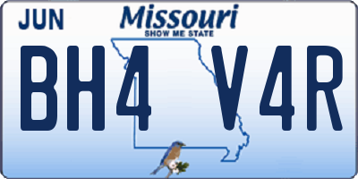 MO license plate BH4V4R