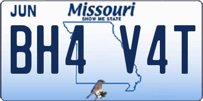 MO license plate BH4V4T