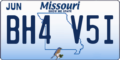 MO license plate BH4V5I
