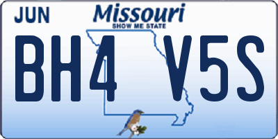 MO license plate BH4V5S