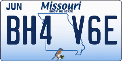 MO license plate BH4V6E