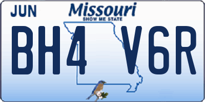 MO license plate BH4V6R
