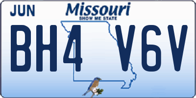 MO license plate BH4V6V