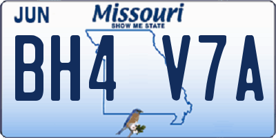 MO license plate BH4V7A