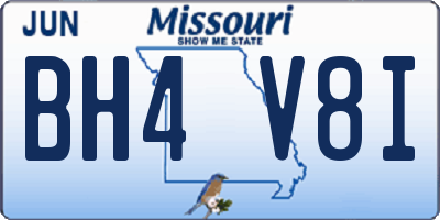 MO license plate BH4V8I